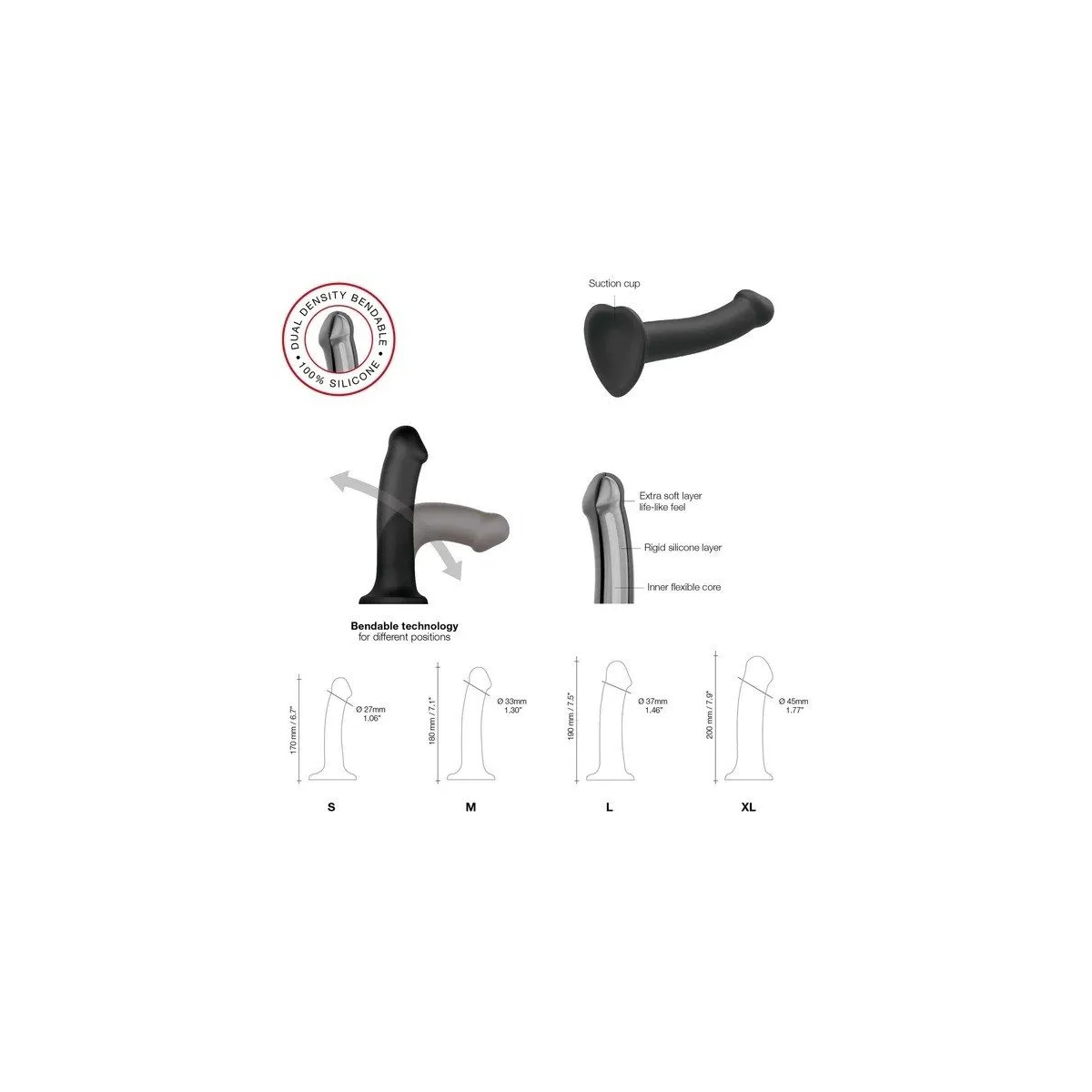 Double Densite Dildo Chocolate