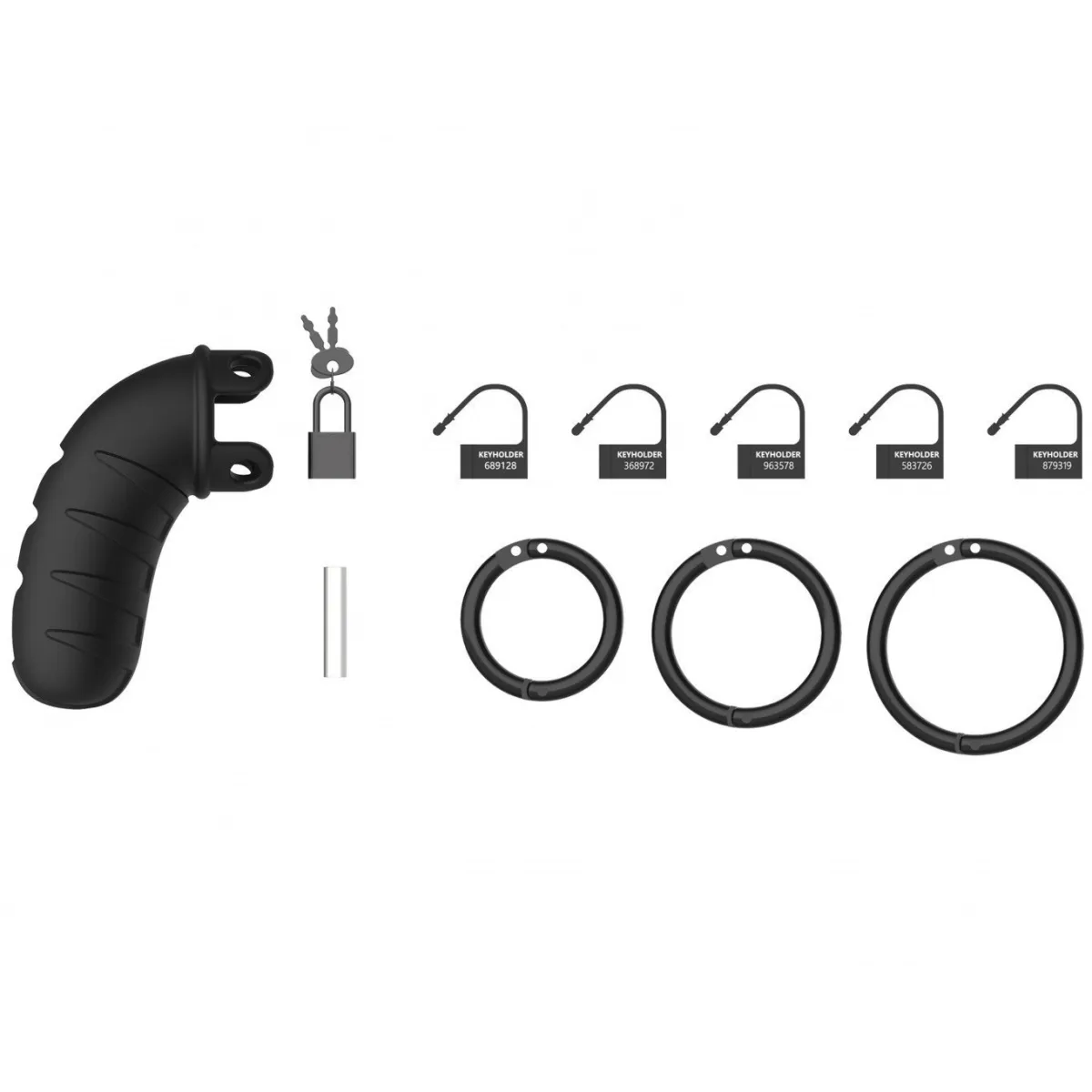 Cage De Chasteté Noire N°9