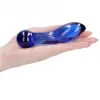 Glass Dildo Chrystalino Blaze Blue