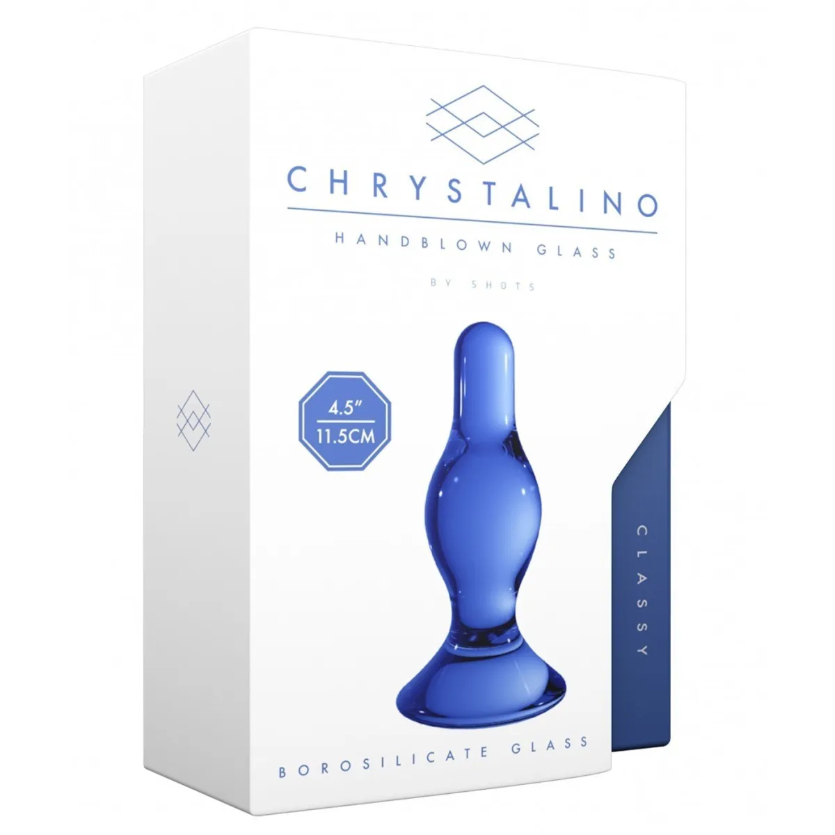 Anal Plug Glass Chrystalino Classy Blue
