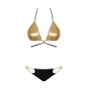 Bikini Sexy Mismatched Gold Black Goldivia