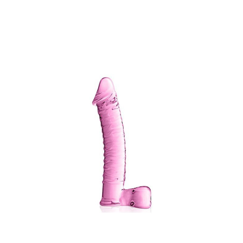 Glass Dildo 15 Pink Glossy Toys