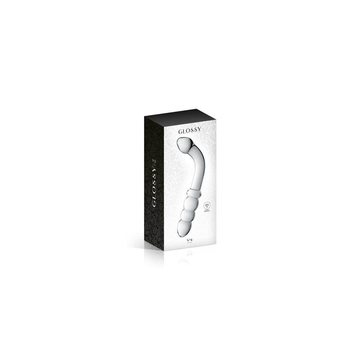 Vidro Dildo 8 Brinquedos Brilhantes Claros