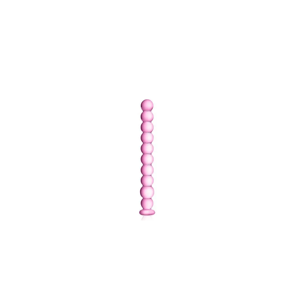 Vidro Dildo 18 Brinquedos Brilhantes Rosa