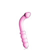 Vidro Dildo 8 Brinquedos Brilhantes Rosa