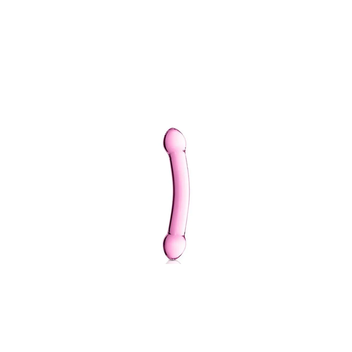 Vidro Dildo 7 Brinquedos Brilhantes Rosa