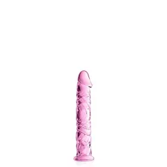 Glass Dildo 6 Pink Glossy Toys