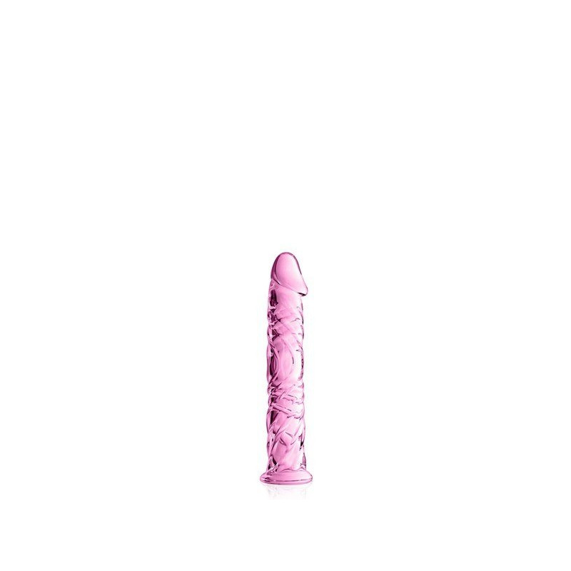 Glass Dildo 6 Pink Glossy Toys