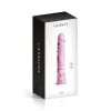 Vidro Dildo 6 Brinquedos Brilhantes Rosa