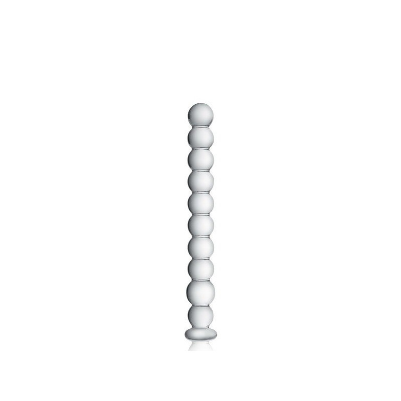 Glass Dildo 18 Clear Glossy Toys