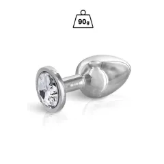 Angel Plug Argent+Bijou Clear M