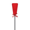 Cravache paddle pompon red