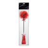 Cravache paddle pompon red