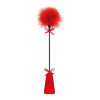 Cravache paddle pompon red