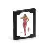 Bodystocking résille fuchsia poitrine ajourée