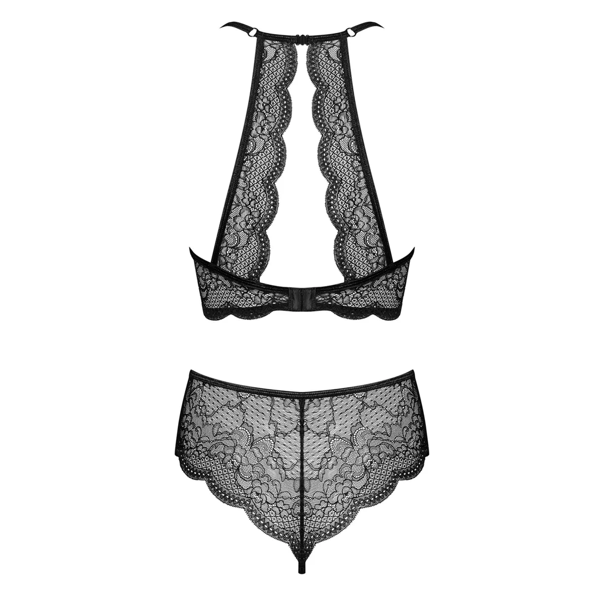 Conjunto de pérolas de decoração aberta de lingerie