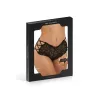 Black lace tanga with lacing