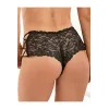 Black lace tanga with lacing