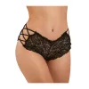 Black lace tanga with lacing