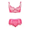 Fuchsia balcony bra with tanga string
