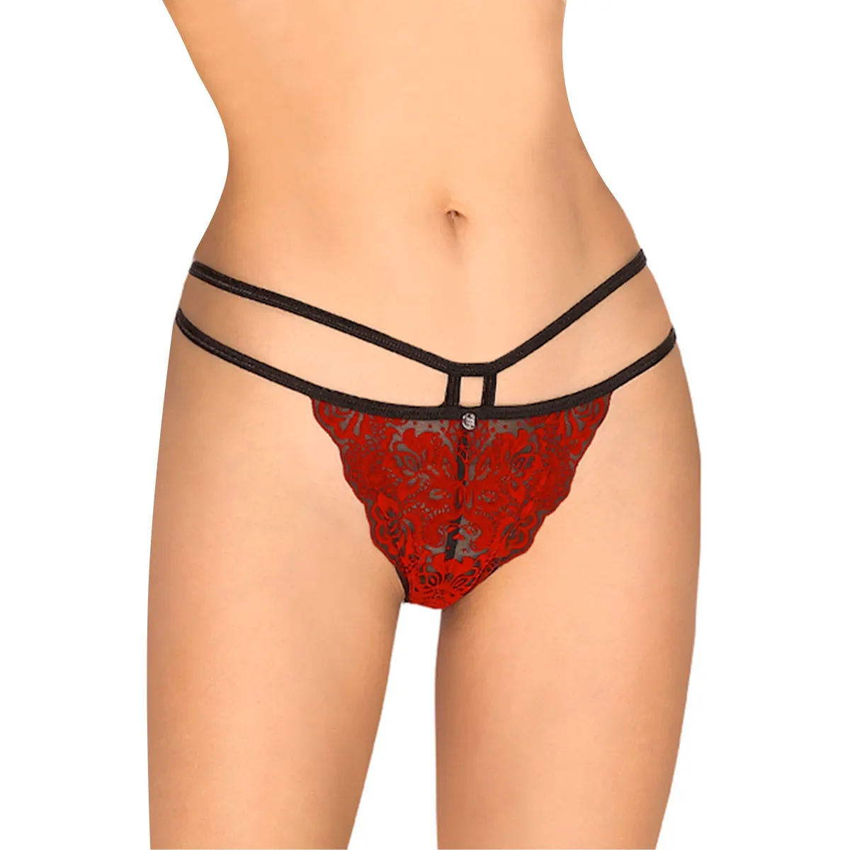 Tanga in red lace Sugestina