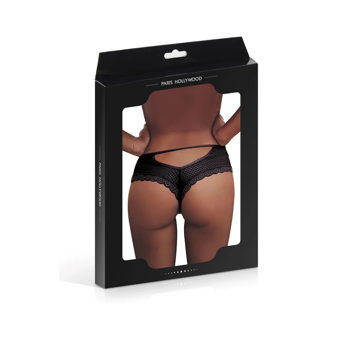 Tanga noir dentelle Paris Hollywood S/M Noir