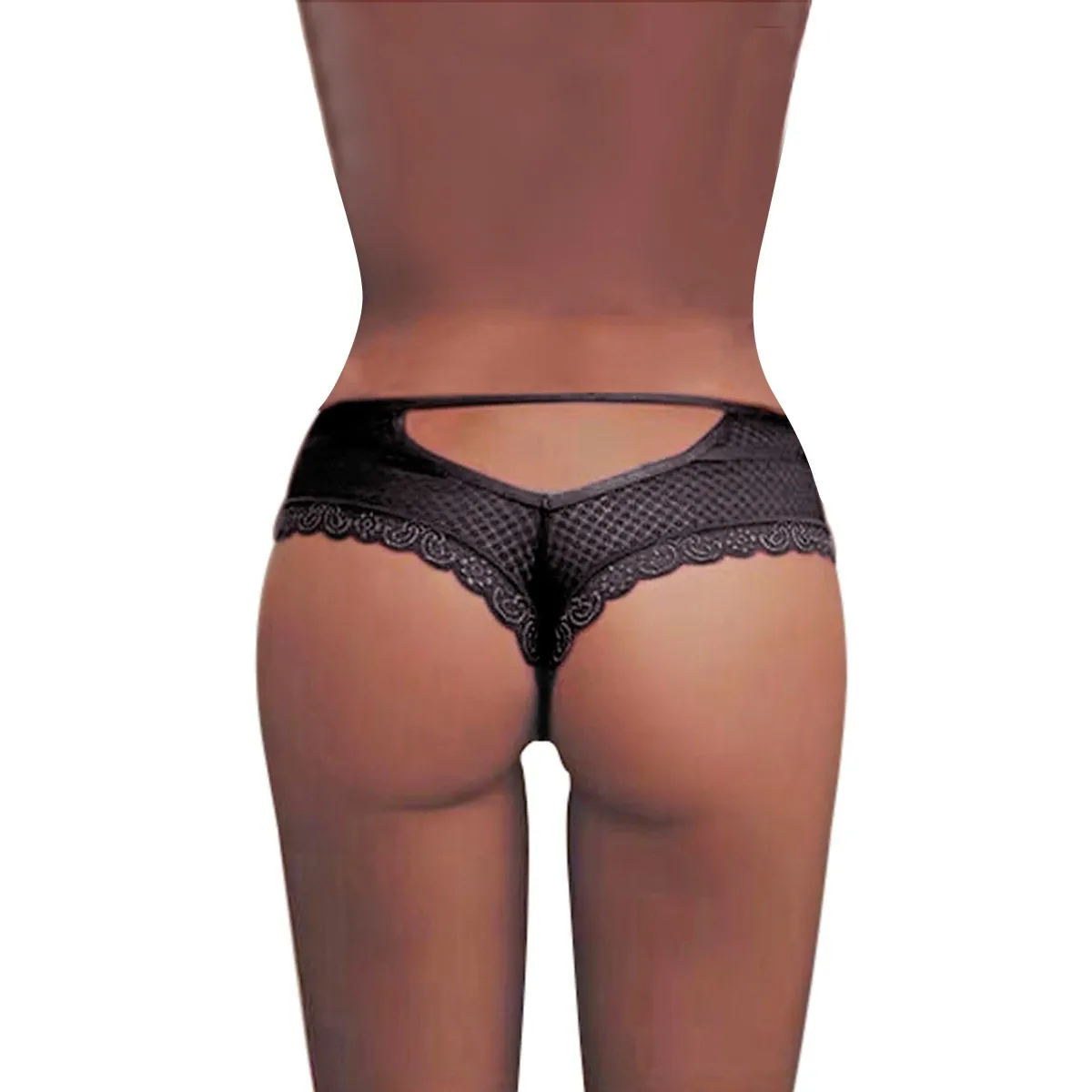 Tanga noir dentelle Paris Hollywood S/M Noir