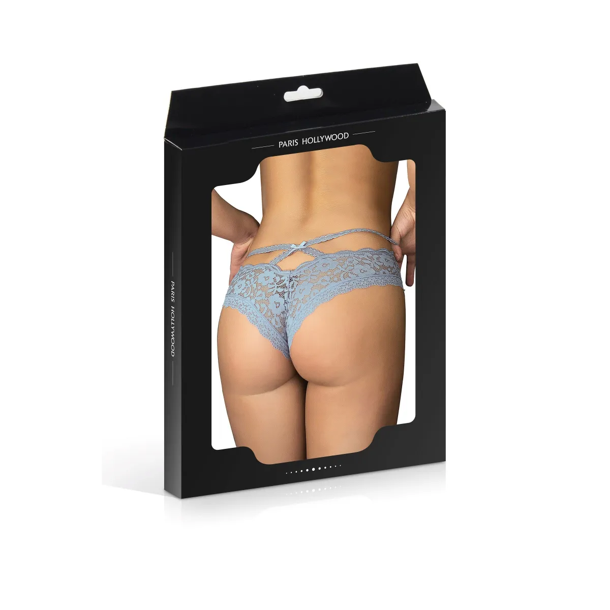 Tanga azul em renda fina Paris Hollywood