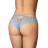 Tanga bleu en dentelle fine Paris Hollywood