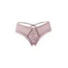 Tanga rose en dentelle fine Paris Hollywood