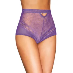 Culotte haute violette sexy fine maille