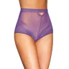 Culotte haute violette sexy fine maille