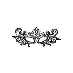 Via Láctea lobo negro em renda bordada