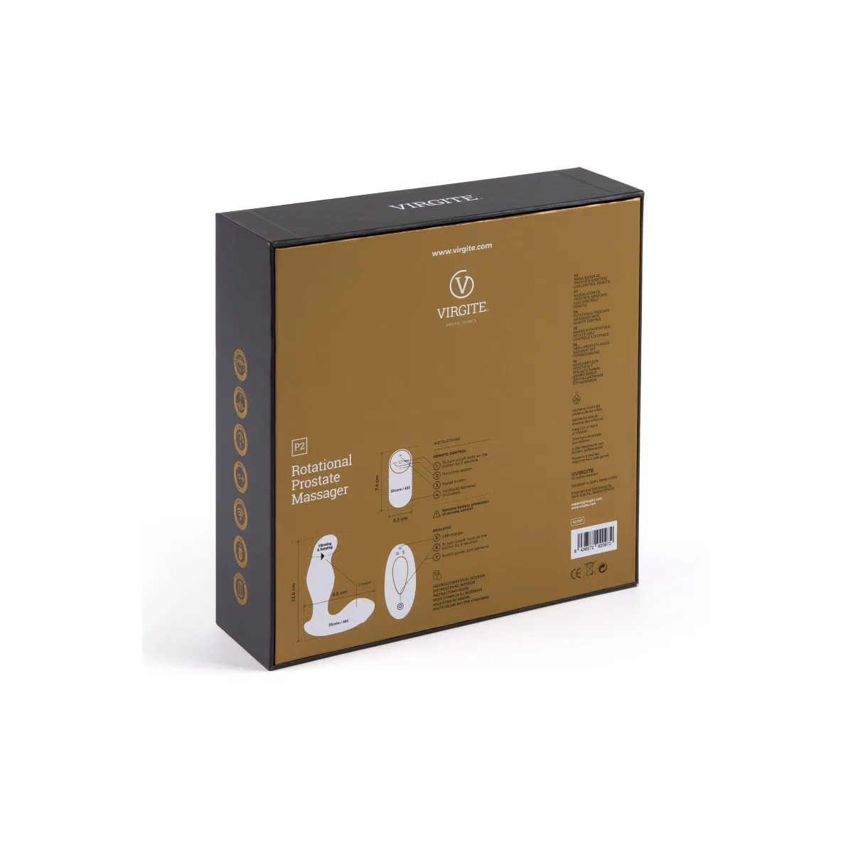 Estimulador de próstata rotativo USB