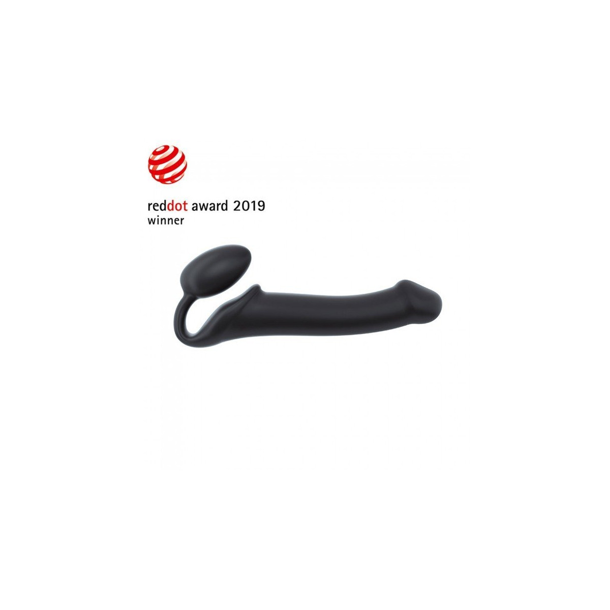Strap-On Semi-Realiste Bendable Noir - L