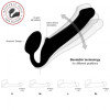 Strap-On Semi-Realiste Bendable Noir - L
