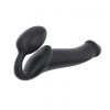 Strap-On Semi-Realiste Bendable Noir - L