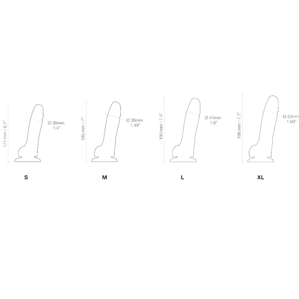 Soft Realistic Dildo Black - Xl