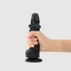 Sliding Skin Realistic Dildo Black - Xxl