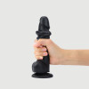 Sliding Skin Realistic Dildo Noir - L