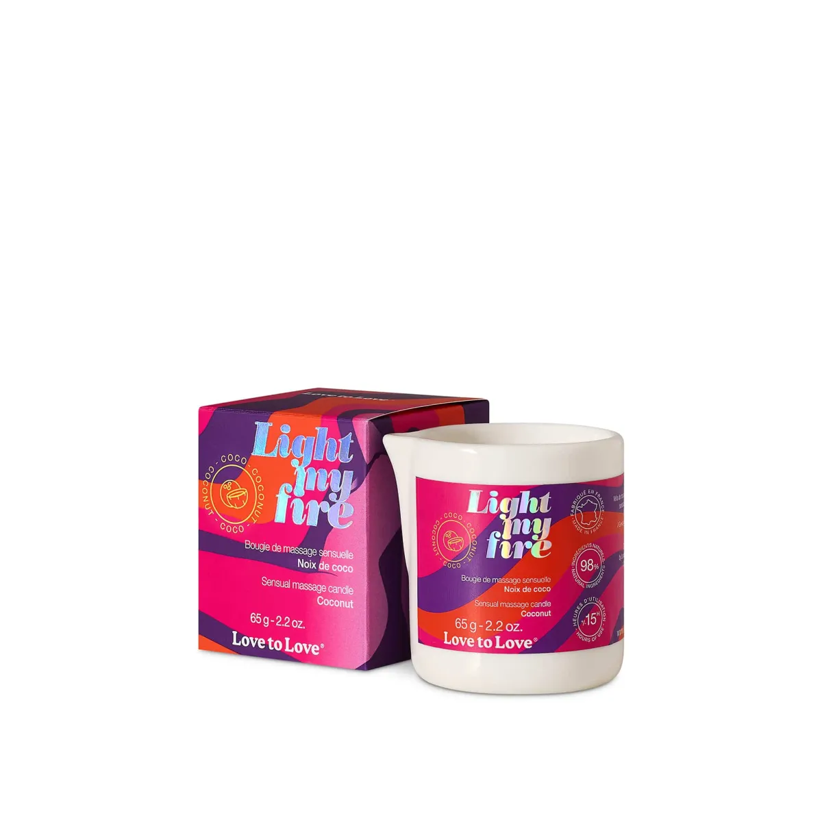 Light My Fire - Bougie De Massage - Noix De Coco 65G