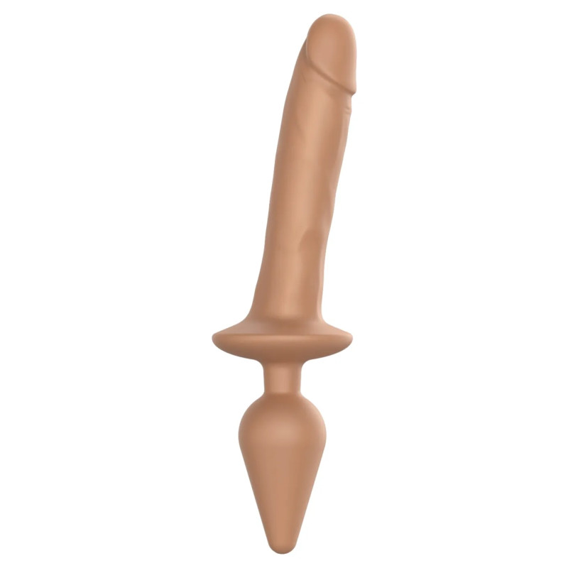 SWITCH PLUG-IN REALISTIC DILDO CARAMEL - S -