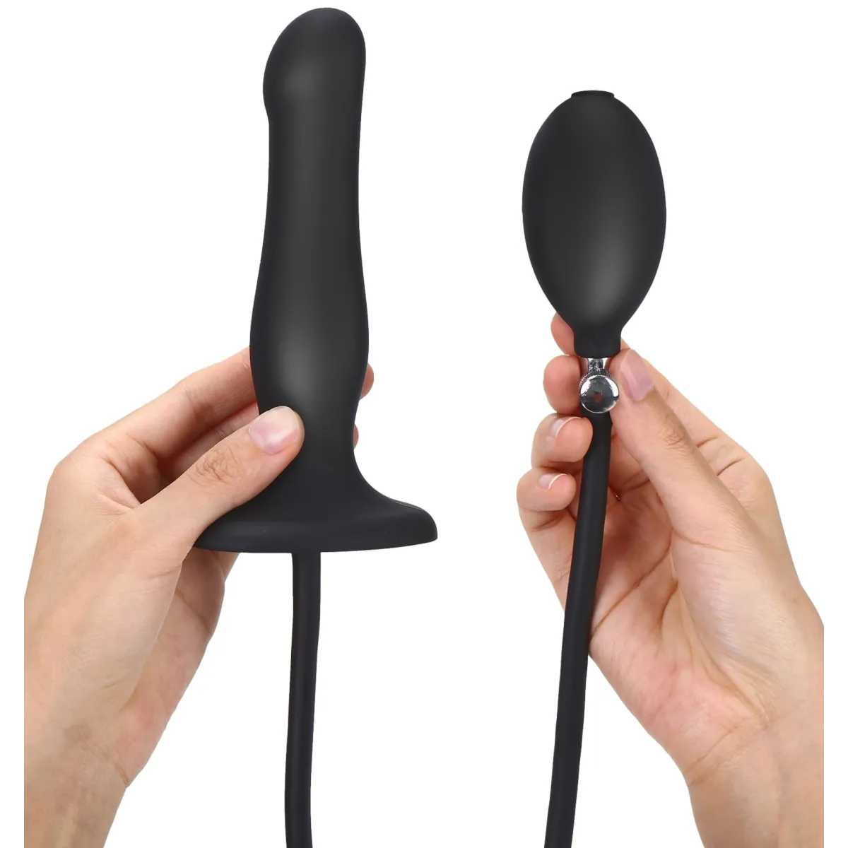 INFLATABLE DILDO PLUG - NOIR - ONE ADJUSTABLE SIZE -