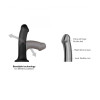 Dildo Dual Density Semi-Realiste Bendable Violet - L