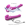 MULTI ORGASM BENDABLE STRAP-ON - M - FUCHSIA -