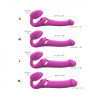MULTI ORGASM BENDABLE STRAP-ON - L - FUCHSIA -