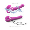 MULTI ORGASM BENDABLE STRAP-ON - XL - FUCHSIA -