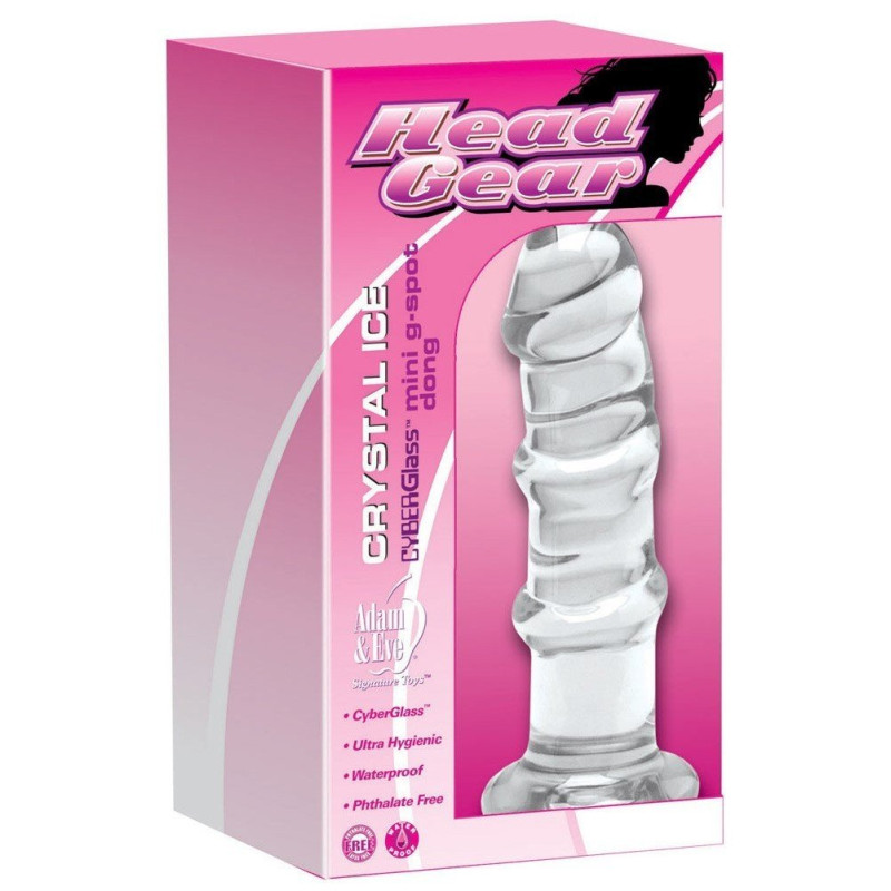 Head Gear Glass Dildo - 11 Cm