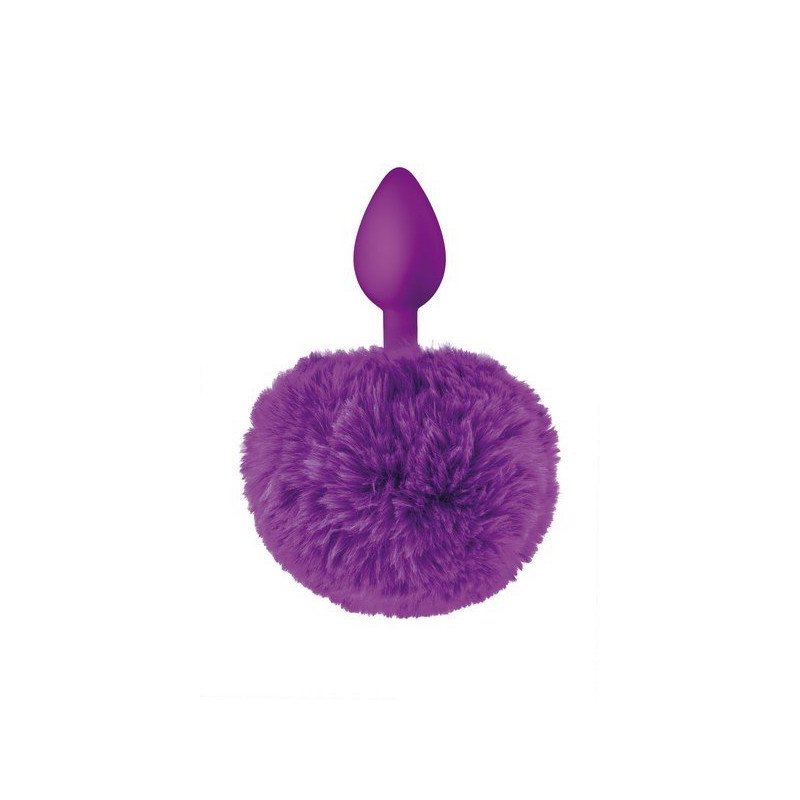 Cauda de coelho de plugue roxo