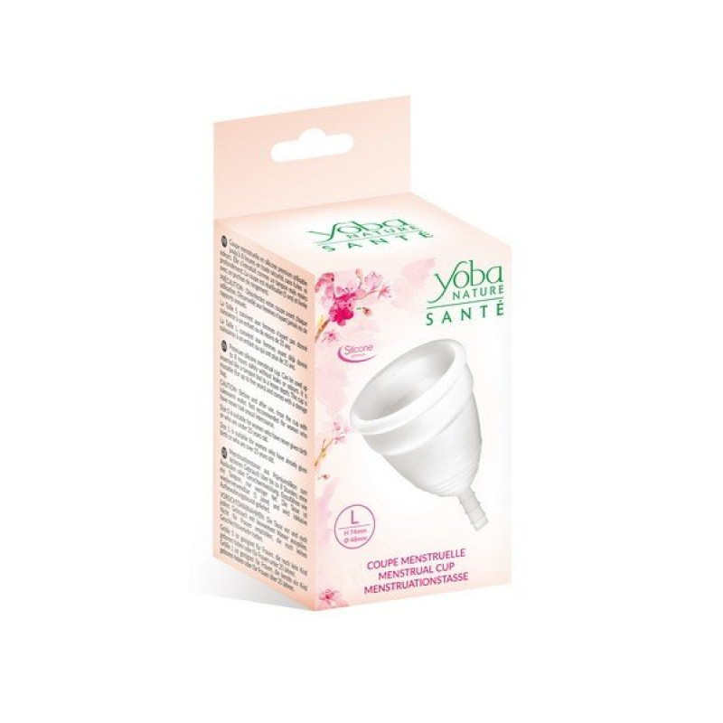 Tamanho do copo menstrual L Natureza Yoba Branca